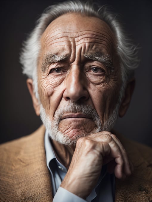 Portrait of an elderly crying man, high definition, photography, cinematic, detailed character portrait, detailed and intricate environment