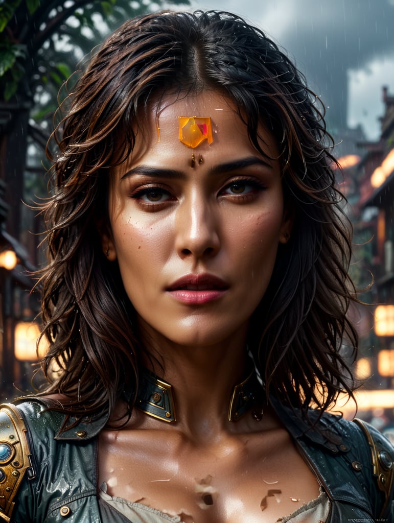 "beautifully demure Chitrangada Singh outside in the rain, pale skin, eyes wide open, shoulder length hair, brown eyes, alluring, revealing, blushing. Intricate details, HDR, beautifully shot, hyperrealistic, sharp focus, 64 megapixels, perfect composition, high contrast, cinematic, atmospheric, mid shot, photorealistic" "head and shoulders portrait, 8k resolution concept art portrait by Greg Rutkowski, Artgerm, WLOP, Alphonse Mucha dynamic lighting hyperdetailed intricately detailed Splash art trending on Artstation triadic colors Unreal Engine 5 volumetric lighting, steampunk engine"