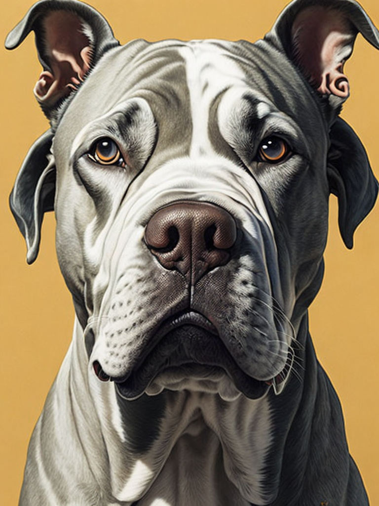 pitbull dog by Alex Gross