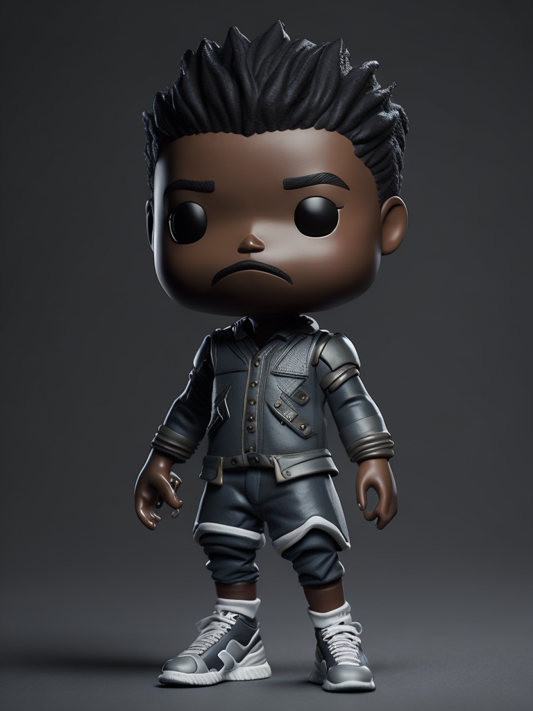 Full body 3d render of funko pop jimmy butler