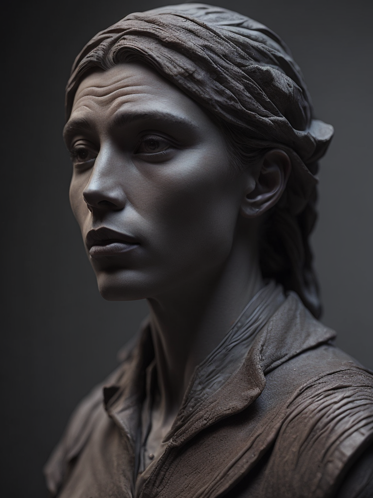 Clay human sculpture