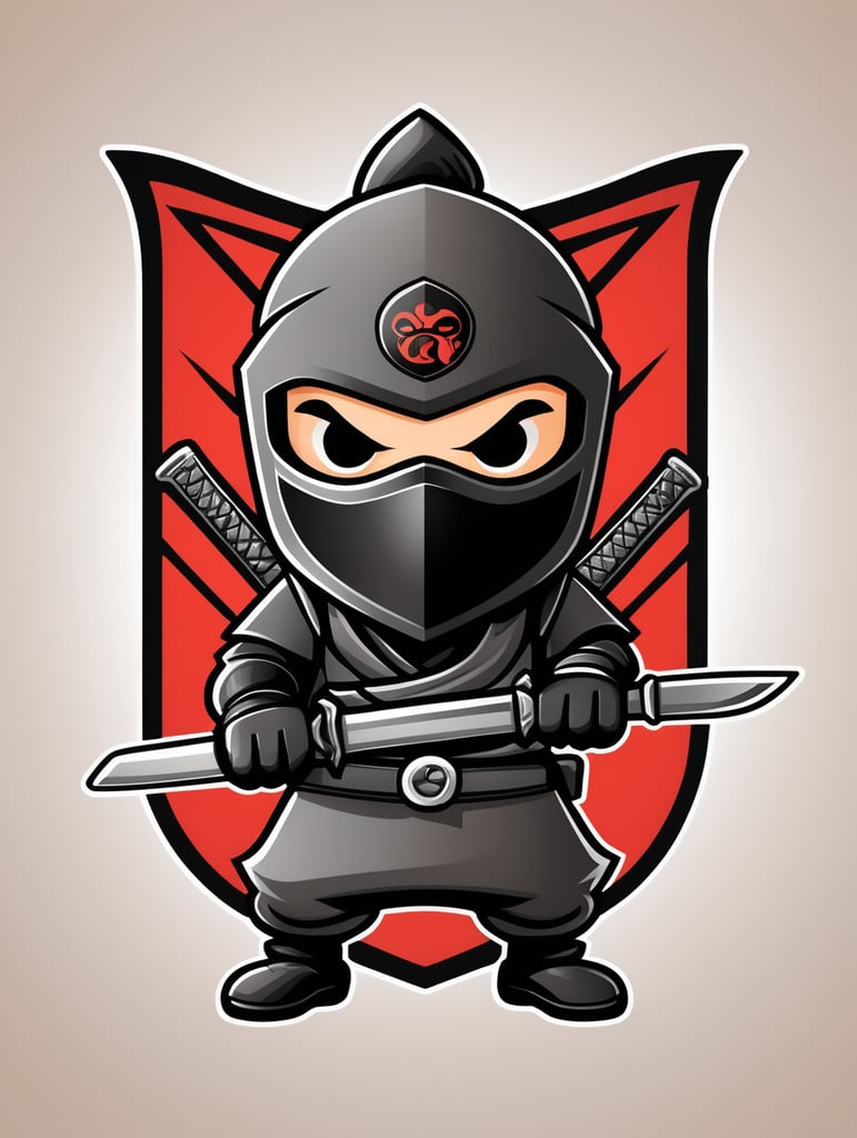 Ninja mascot logo, e-gaming, Gaming Logo, illustration, vector image