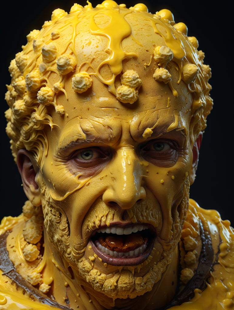 a person made of butter, melted