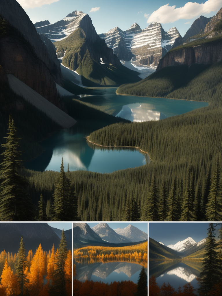 british columbia, surrounded by mountains and nature, beautiful lakes and rivers, volumetric lighting, photorealistic, insanely detailed and intricate, canadian rocky mountains, ultra hd, matte painting, radiant light rays, highres, highly detailed, concept art, Aesthetic, contrast light