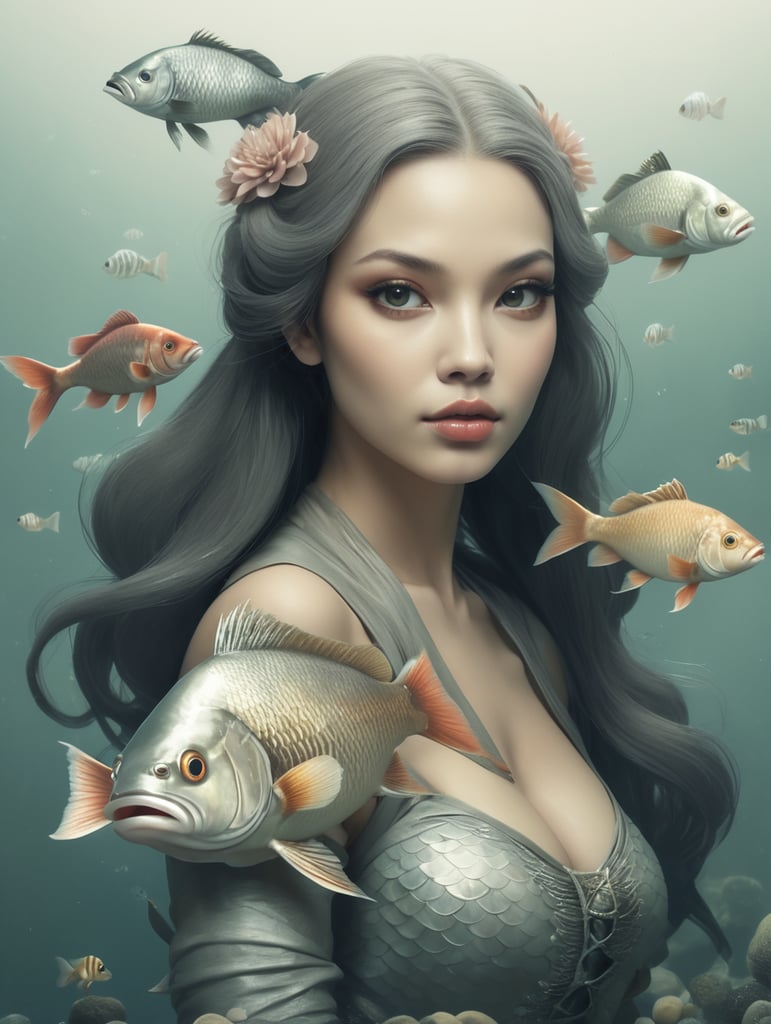 pretty fish woman