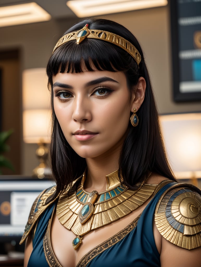 Cleopatra as a office worker