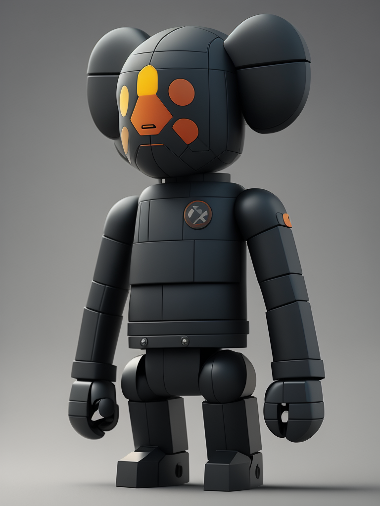 New toy concept inspired by kaws and bearbricks, highly detailed, smooth, sharp focus, illustration, beautiful, geometric, full body, cinematic