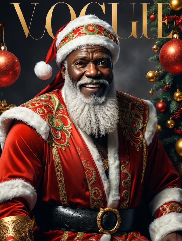 Happy New Year 2024, African Santa on the cover of Vogue