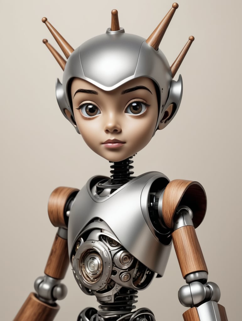 Please provide me with an image of Pinocchio, but specifically mixed with a robot