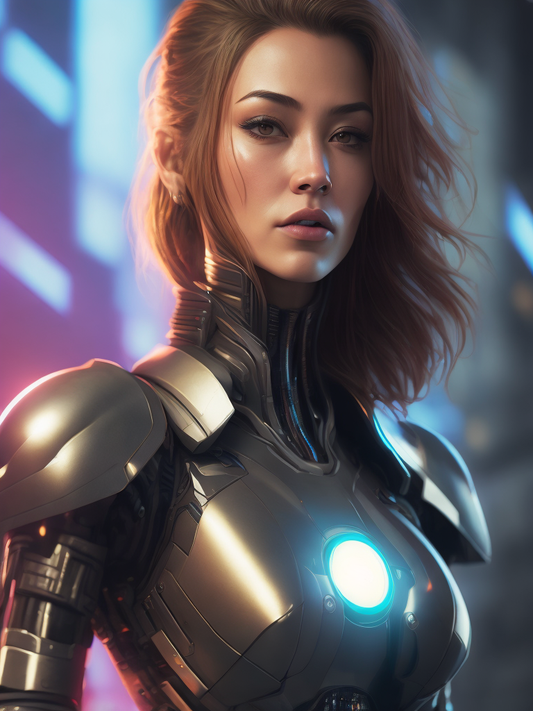 Cyberpunk, sci-fi, fantasy, kodak portra 400, 8k, soft light, volumetric lighting, highly detailed, goddess of victory nikke style, portrait photo of a beautiful cyborg robot girl, skin formed by digital optical fiber, intricate, elegant, highly detailed, digital painting, concept art, smooth, sharp focus, comic illustration, art by otomo katsuhiro and hyung-tae kim and oshii mamoru