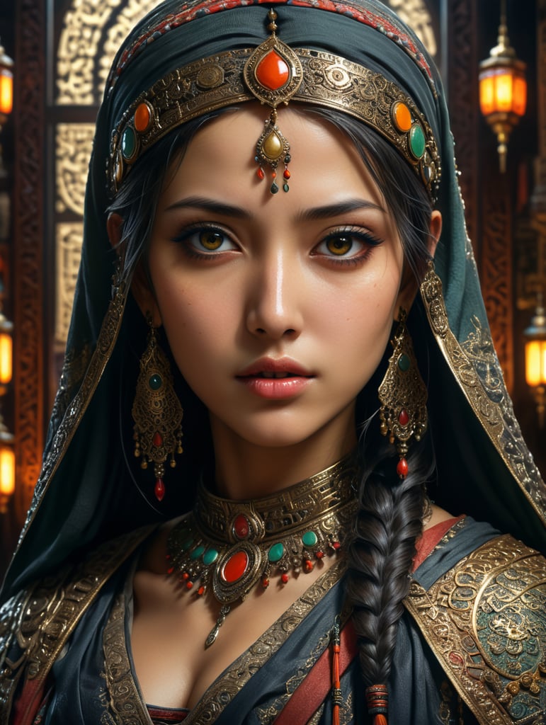 Arab and Japanese mix look in one girl