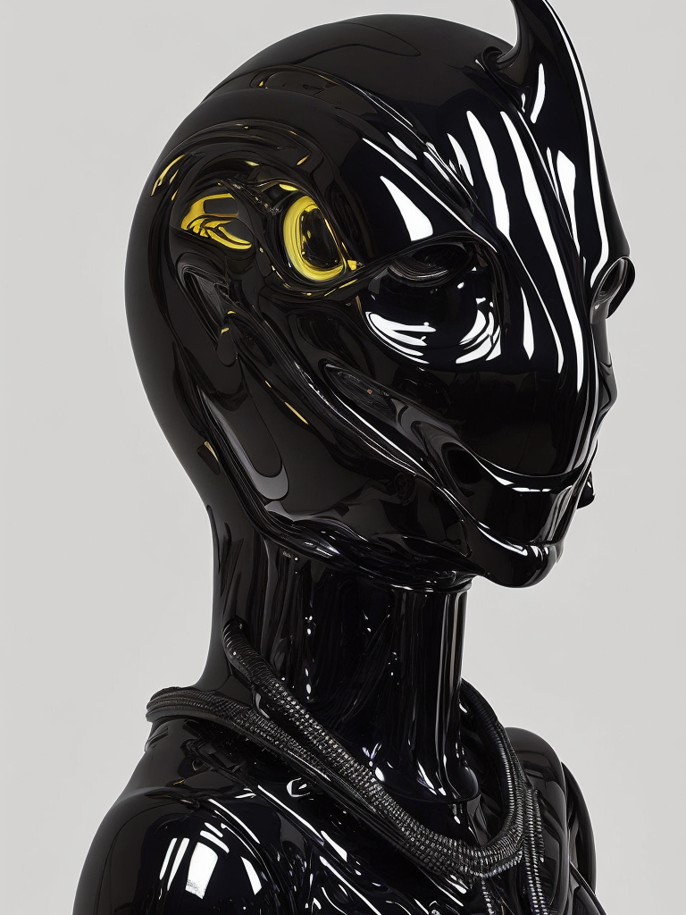 Abstract Hyperrealism Shiny Fluorescent Reflective Minimalism Creature, Giger, Moebius, Soulages
