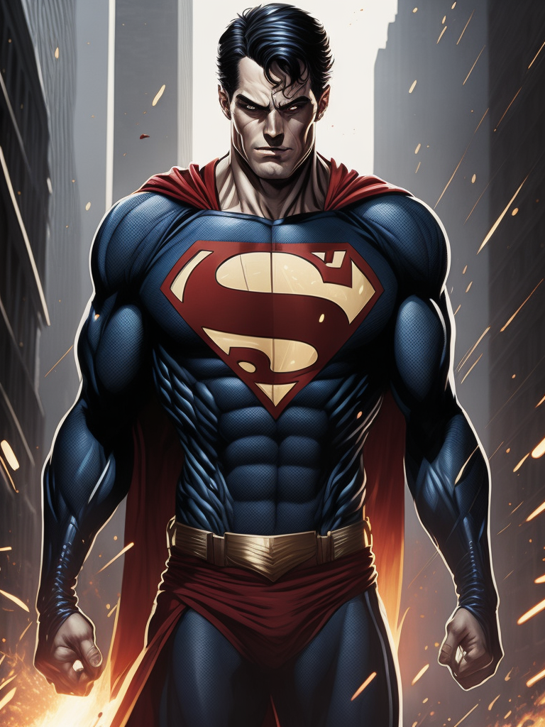 Superman, Illustration, Comic, DC Comics, Marvel, Cover art, USA, style of Neal Adams