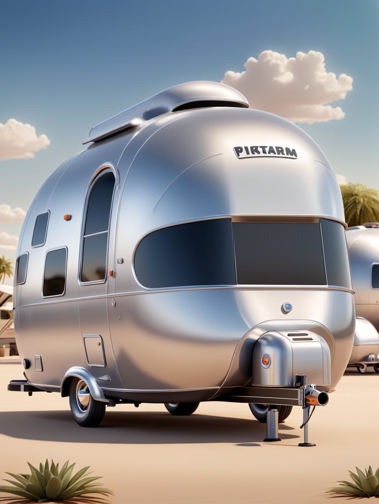 Futuristic airstream trailer