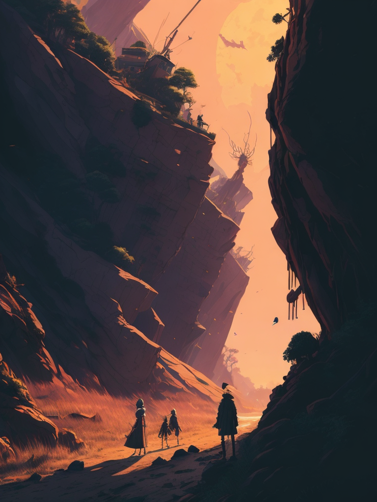 Photo of a helain kids design, slingshots, ultra detailed, clear earth realm, sky, full body close up, porcupines, caves, giant boulders, Akira Toriyama, James Gilleard, Genshin Impact, Trending Pixiv Fanbox, Acrylic Palette Knife, 4K, vibrant colors, DevinArt, trending on ArtStation, High Detail