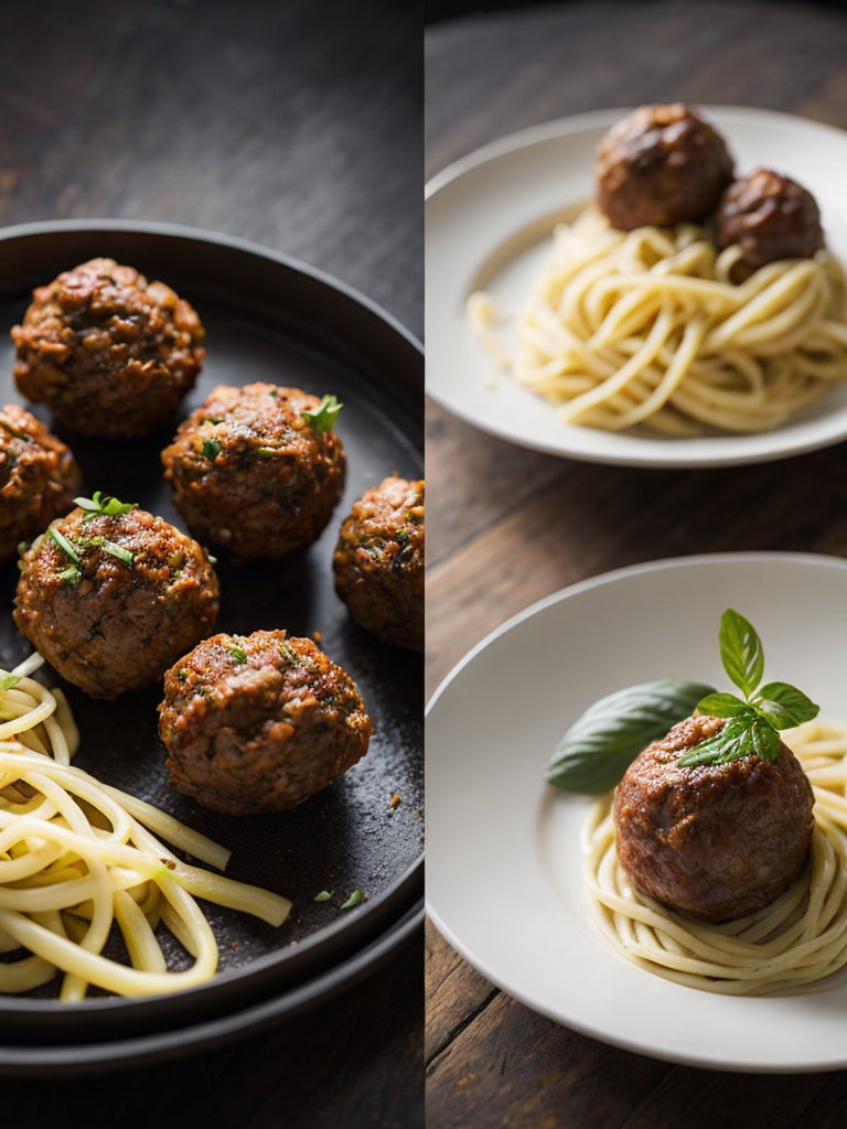 meatballs stuffed with pasta