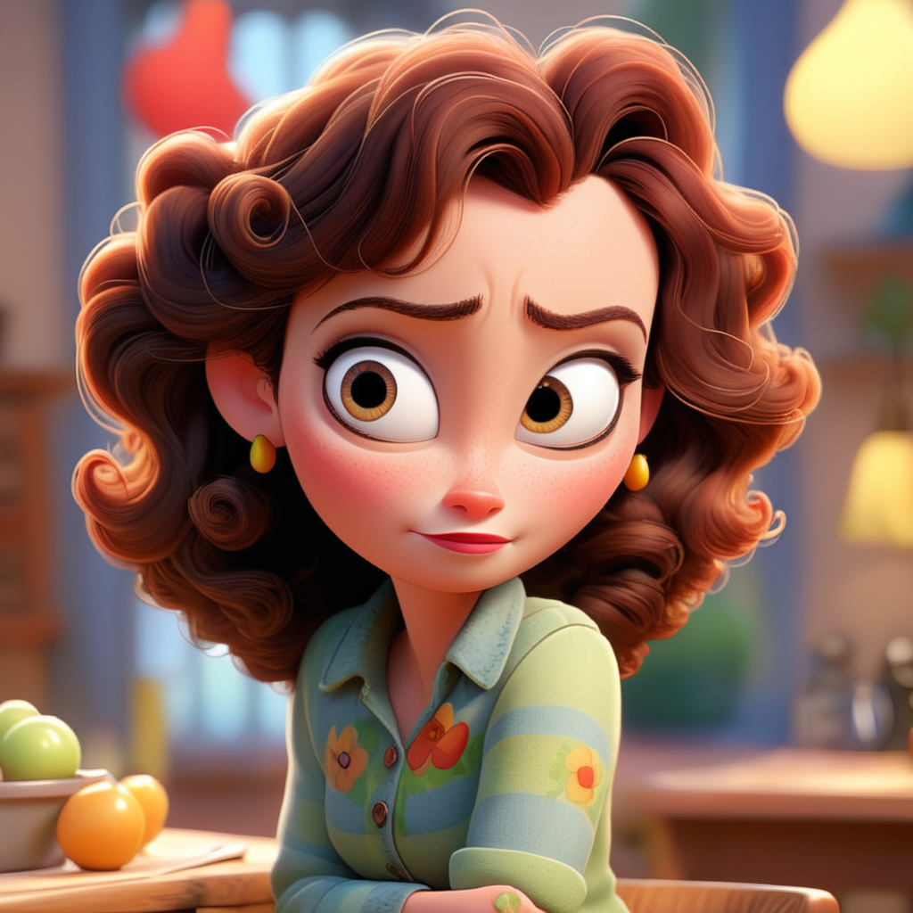 43 year old single woman, dark brown curly hair,brown eyes, pear shaped,a little , living alonev in germany