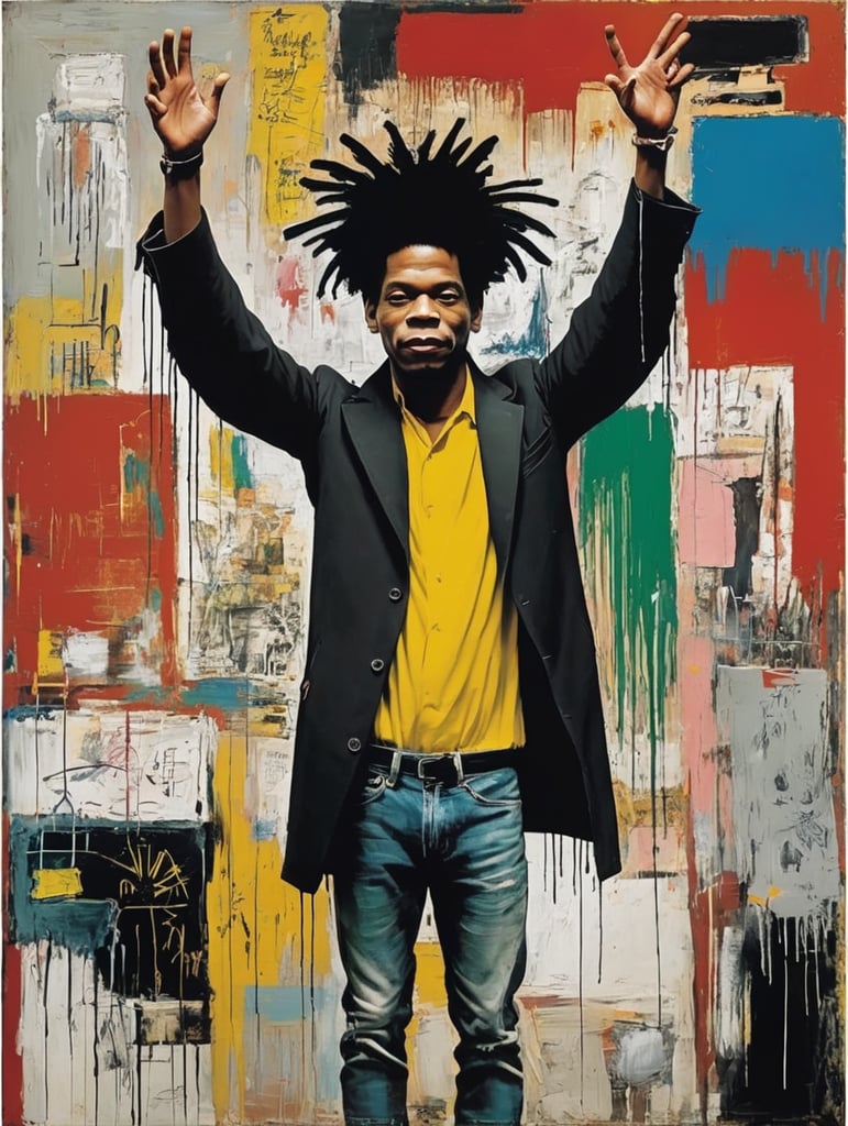Jean-Michel Basquiat large coats of paint, great painting gestures