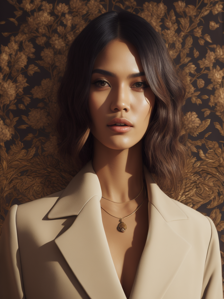 eiza gonzález portrait by ikenaga yasunari and ayana otake and ko rakusui, 60s poster, drawing, realistic, sharp focus, japanese, dreamy, nostalgia, faded, golden hues, floral clothes