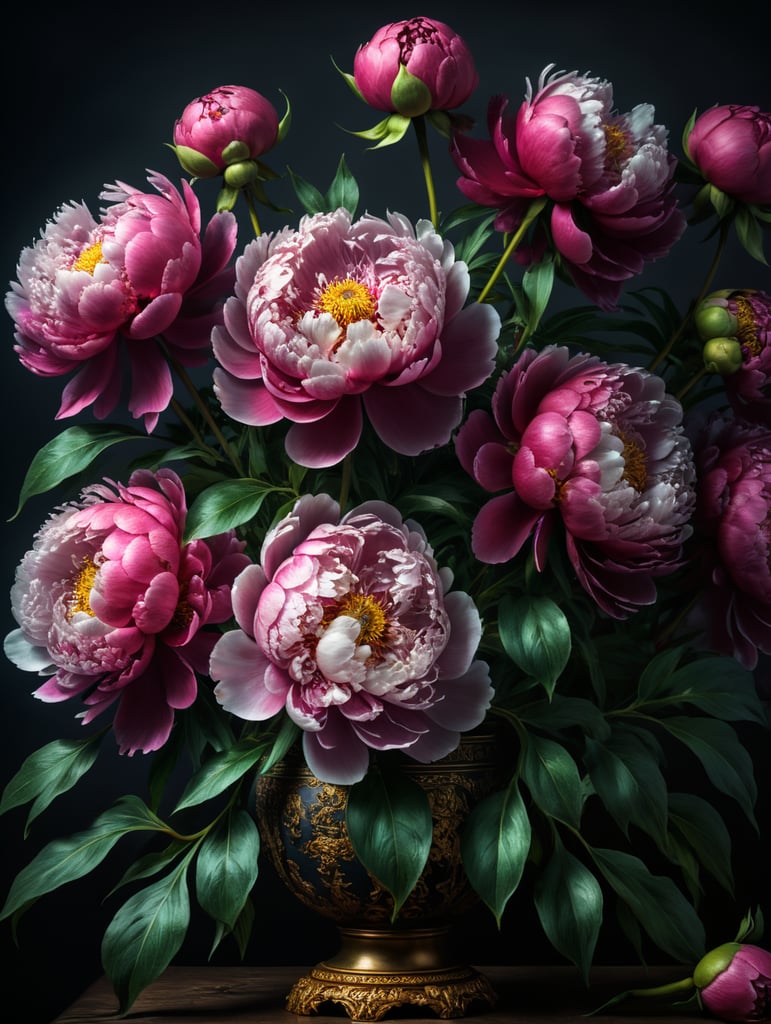 пионы в стиле Дали