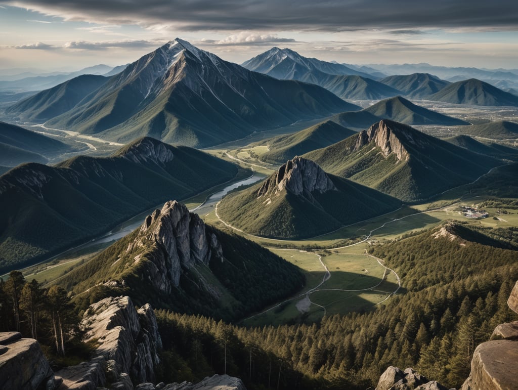 mountain landscape from the observation deck