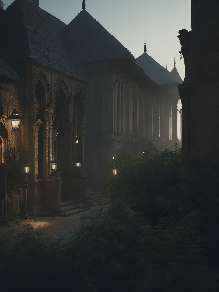 islamic lantern with a blurred mosque