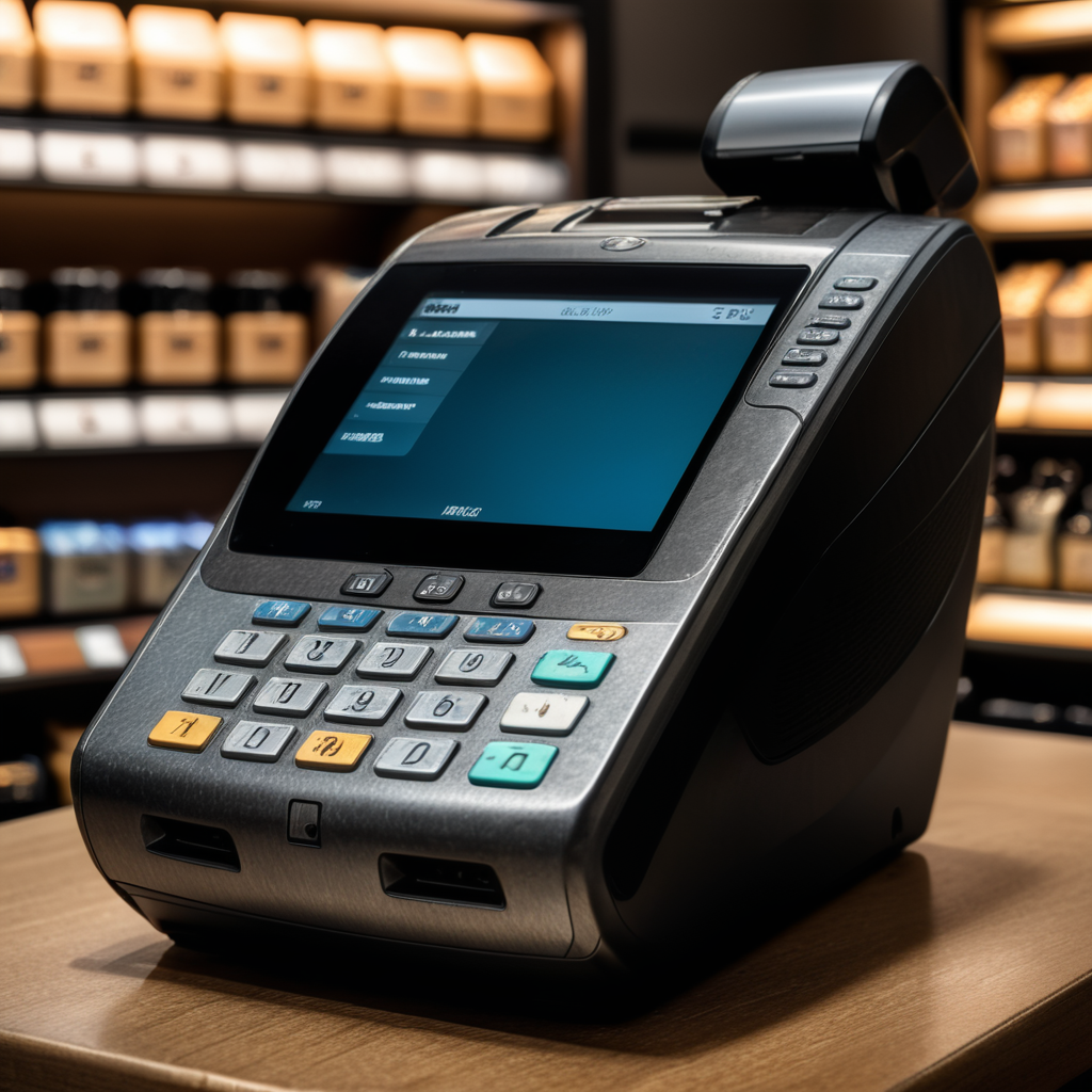 modern pos machine screen wam background