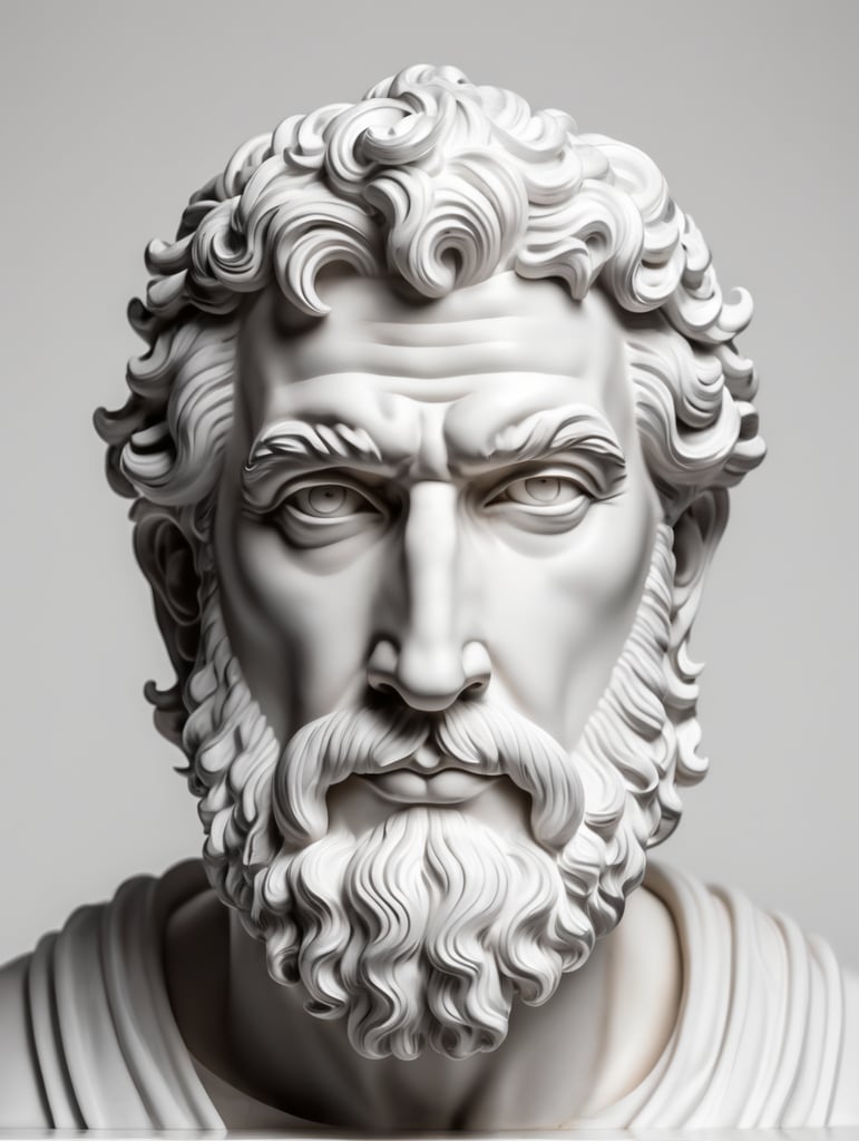 roman god white background simple lin