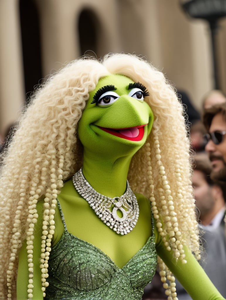 . Kermit the Frog DRESSED AS CHER