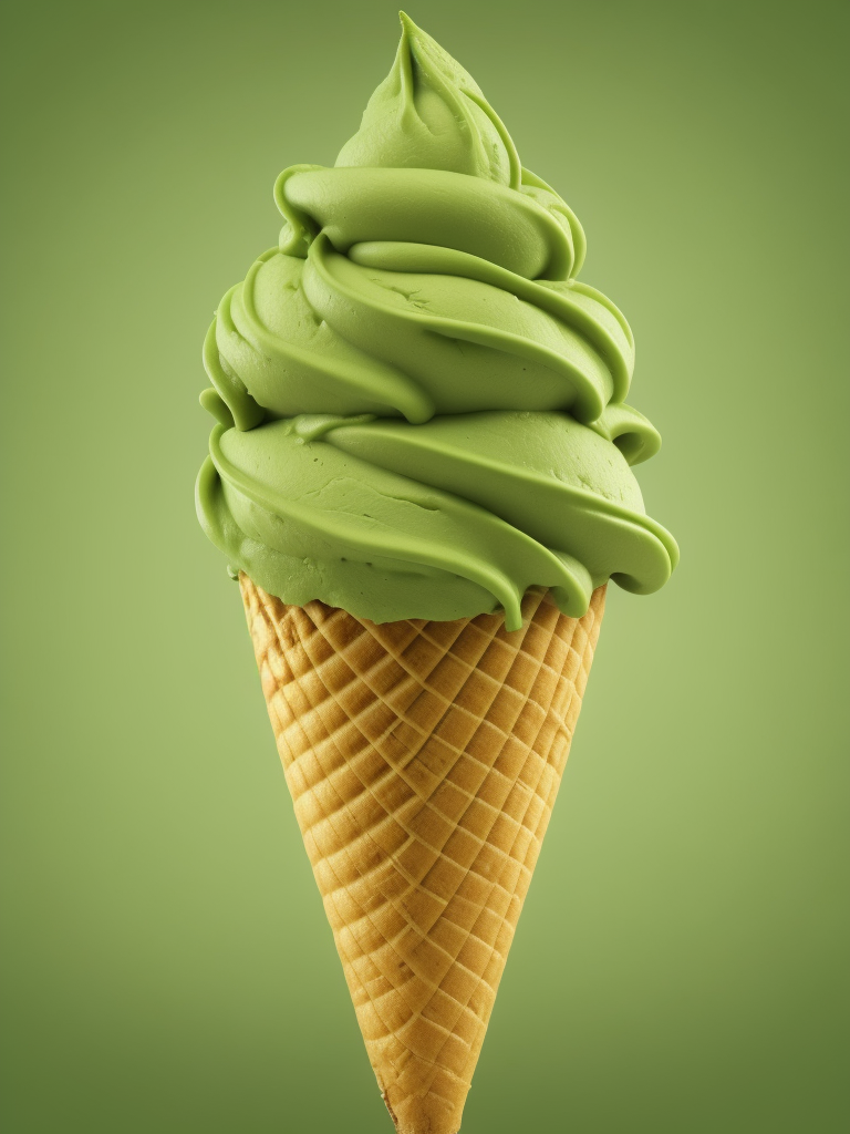 green ice cream cone