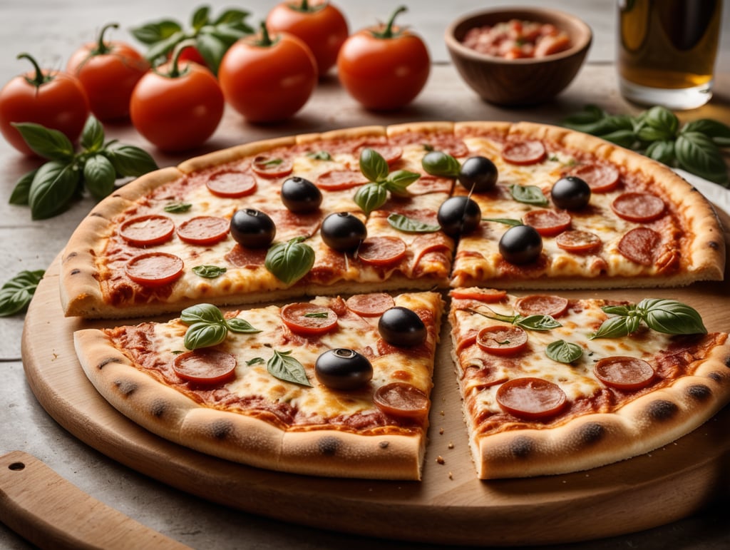 Food Photography of Italian pizza. beauty photography