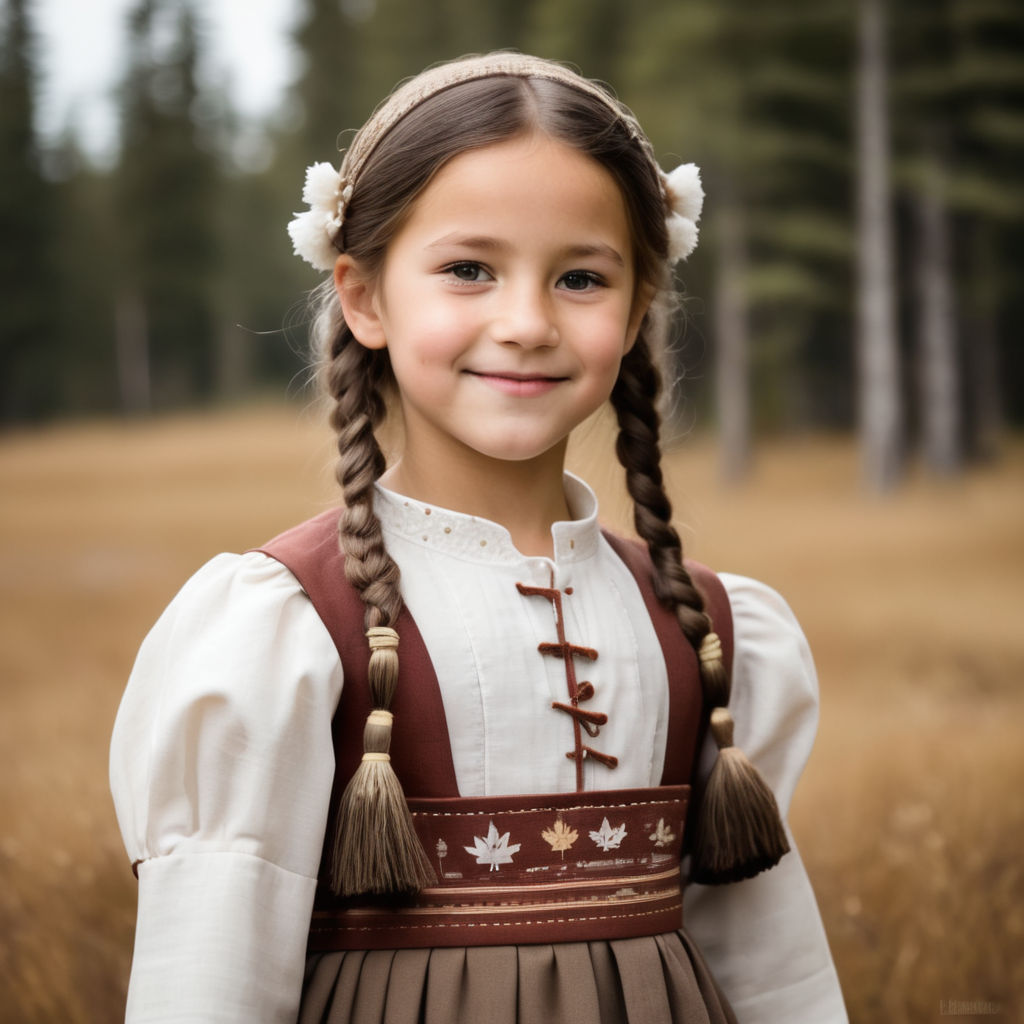 Canada traditional dress girl