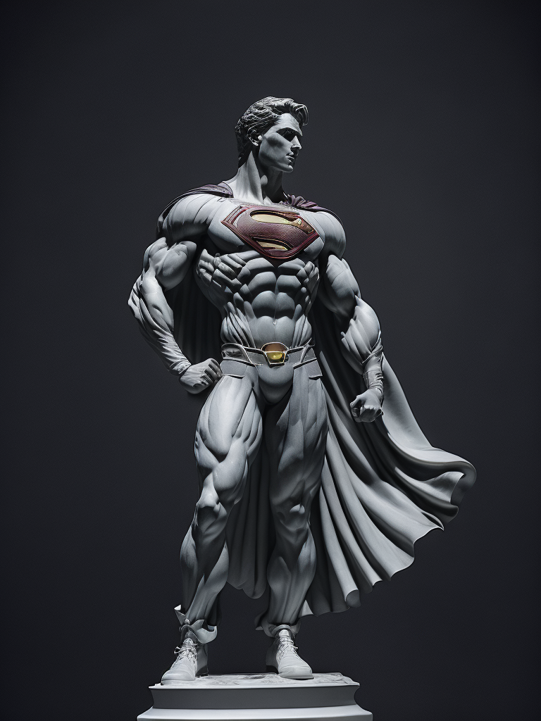 Marble statue of a Superman