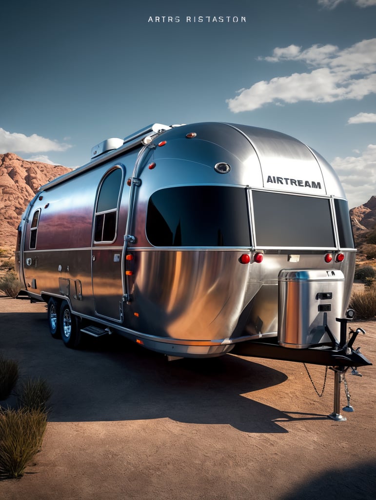 Futuristic airstream trailer