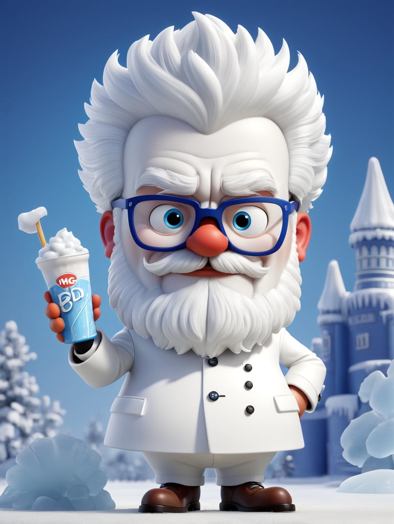 colonel sanders, freezing, cold, ice,
