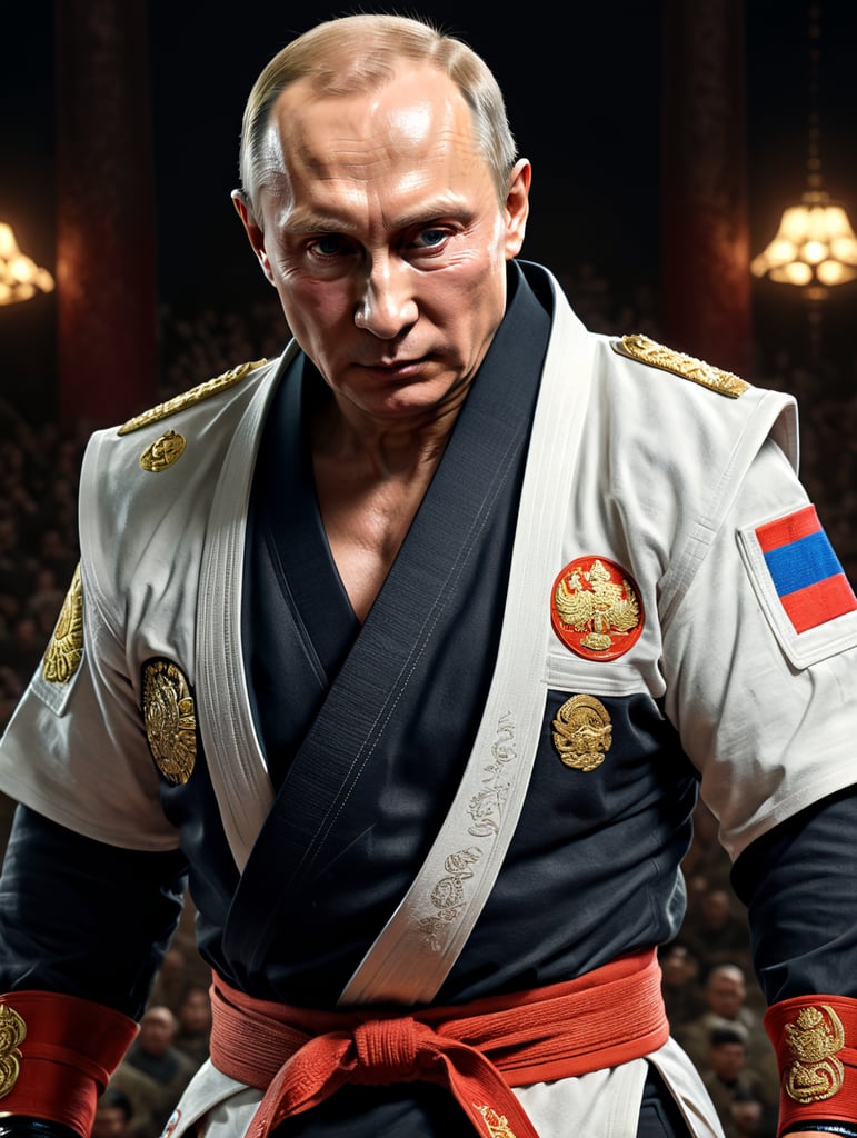 vladimir putin wearing gi judo