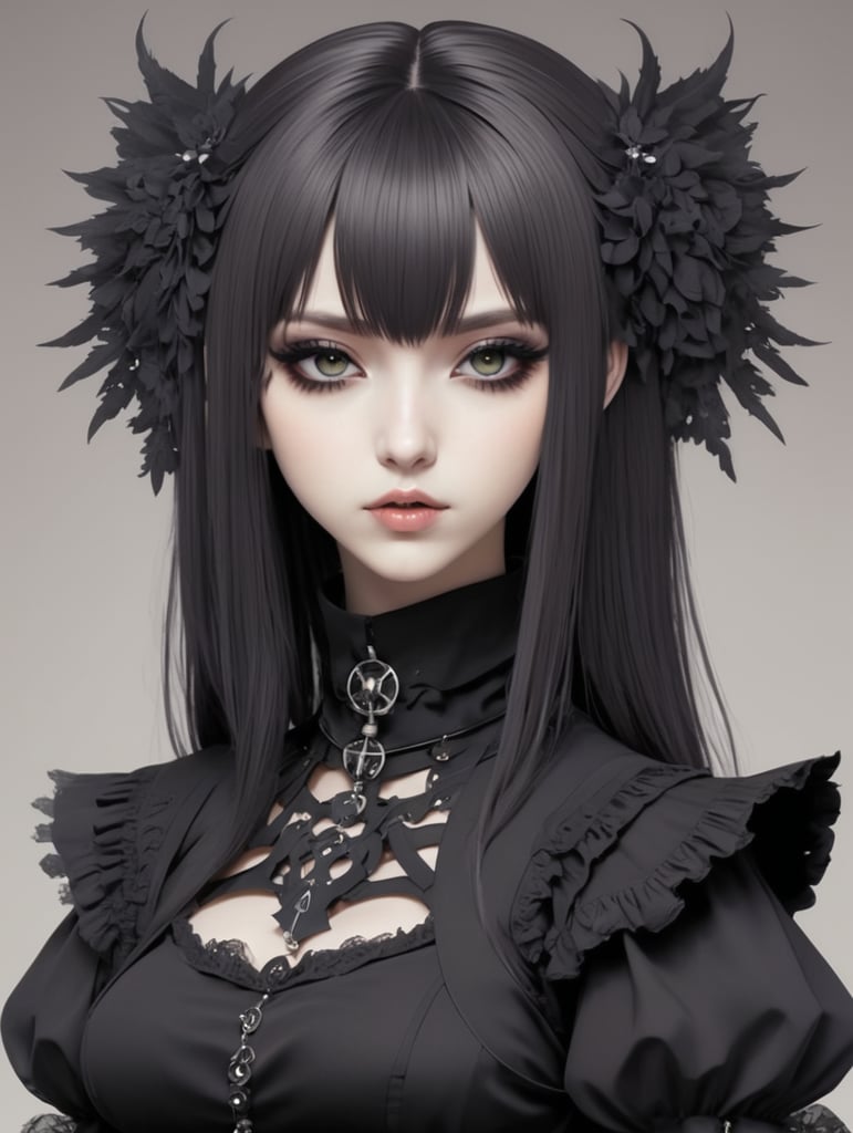 goth anime girl