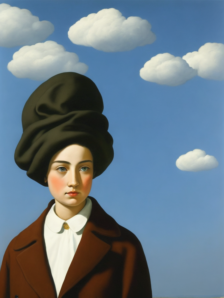 Beautiful girl by rené magritte