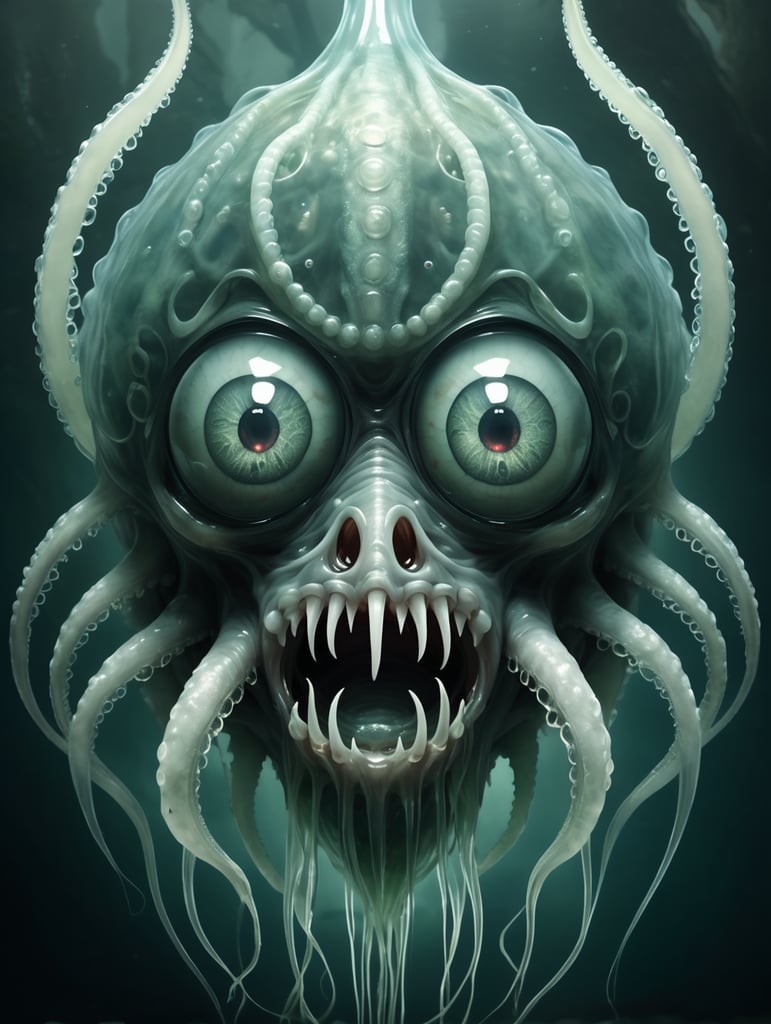 A horrific, humanoid monster that is inspired by jellyfish.