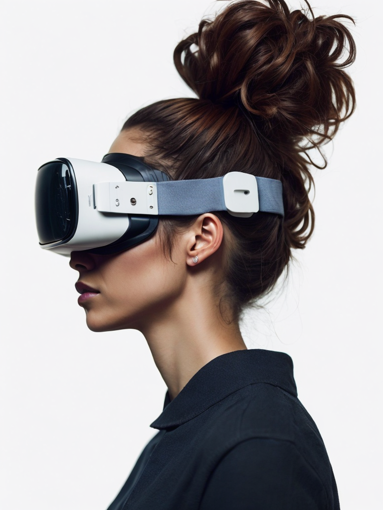 a women wearing VR Glasses