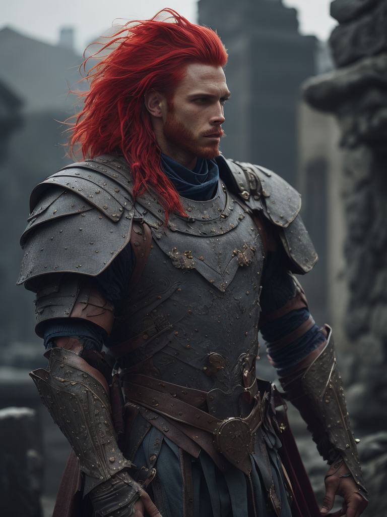 warrior red head man