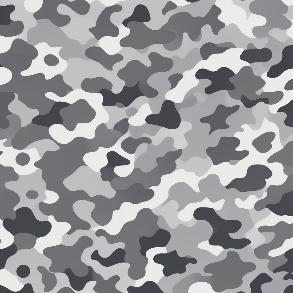 camouflage pattern, military, vector art, grey colors, seamless, modern