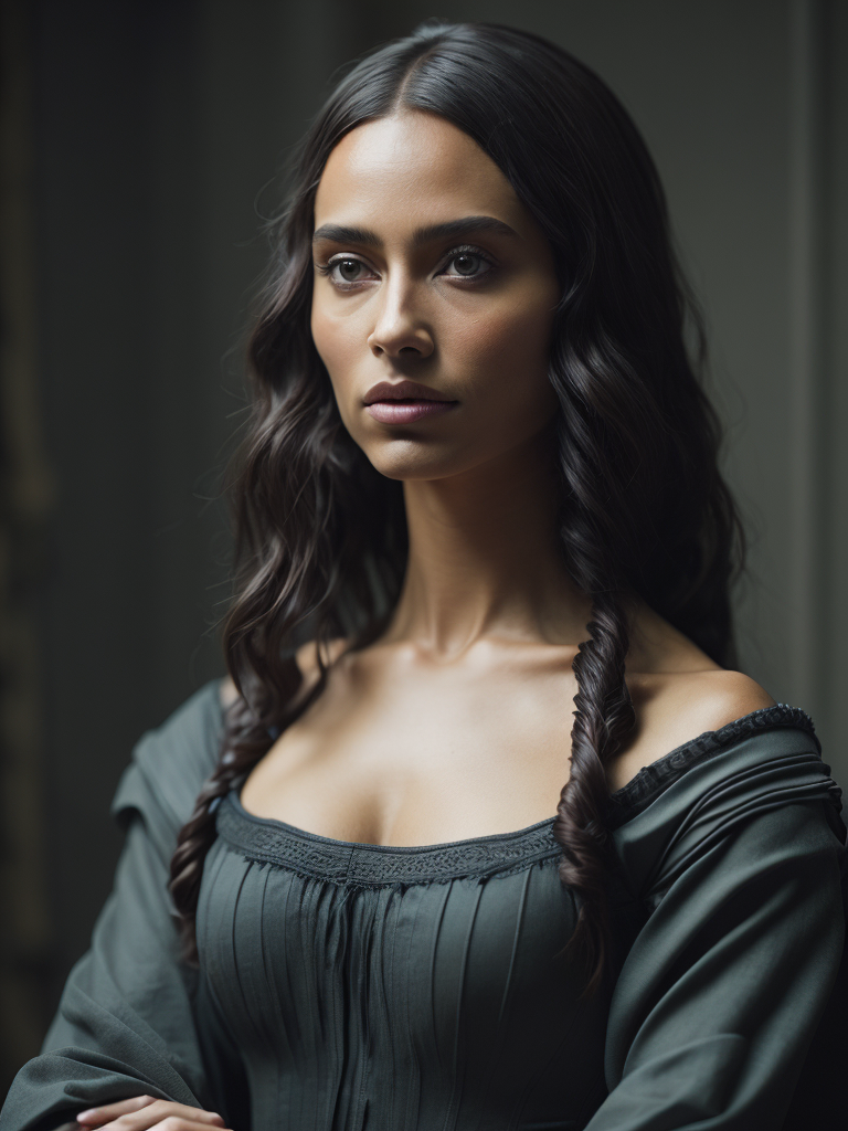 Mona Lisa black skin, Leonardo da Vinci, original art