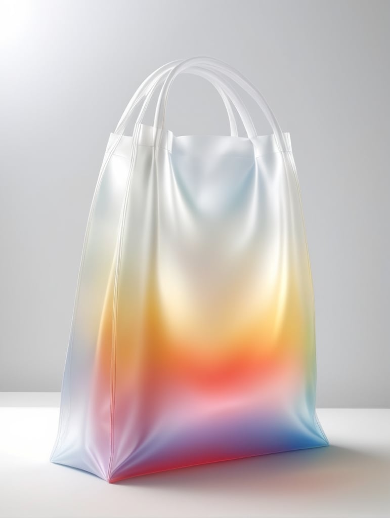 abstract soft body shapes inside a translucent bag, mixed material ::1 matte, glossy, flat finished, textured fabric ::1 in style of redshift rendering