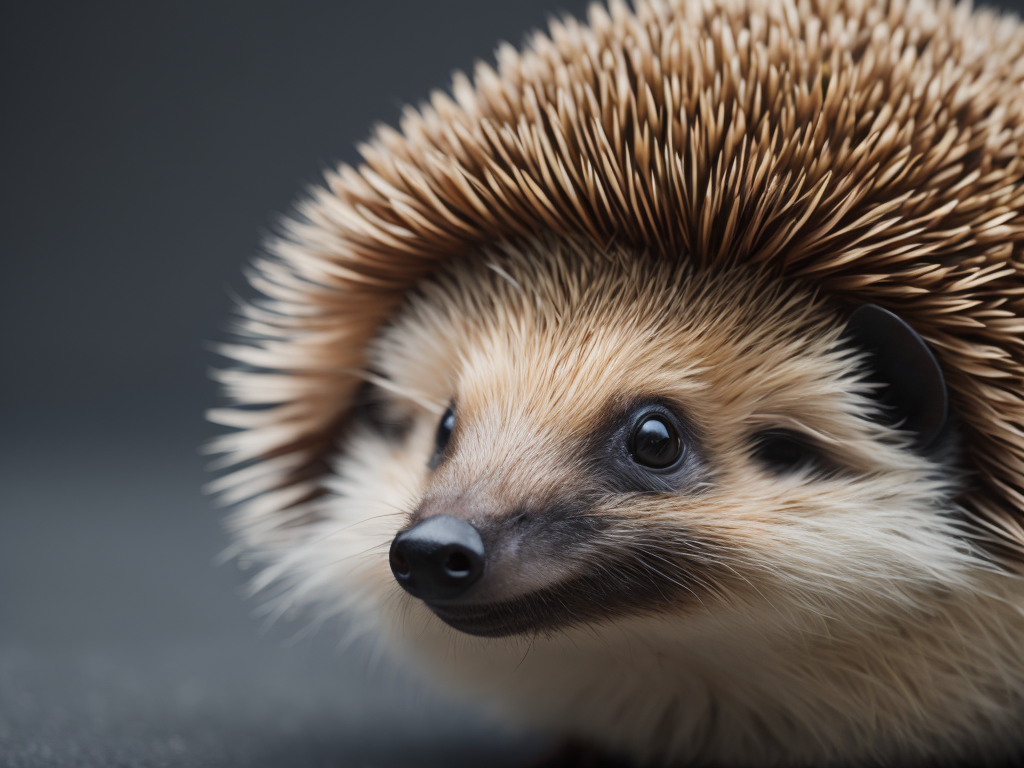 Hedgehog in a group, vibrant bright fashionable outfits isolated on solid background advertisement, copy text space