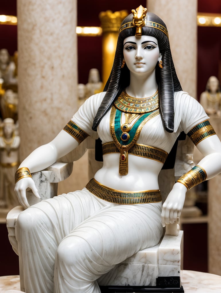 Cleopatra marble statue