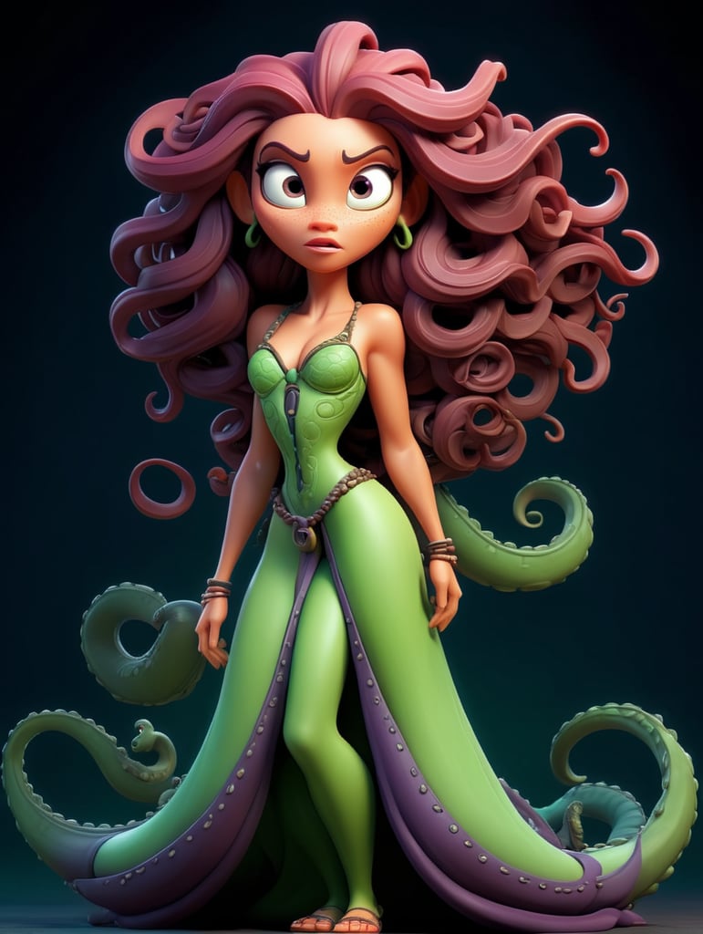 highly detailed full body of medusa