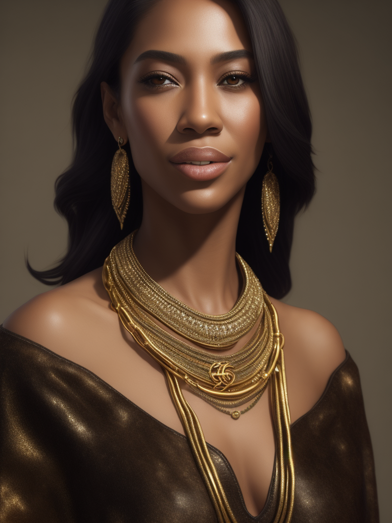 Latina women gold tooth gold chains around her neck Gucci purse