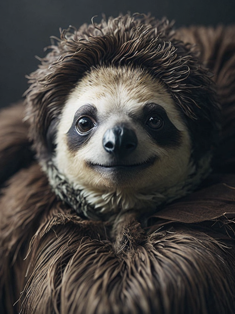 A sloth on the cover of a fashion magazine