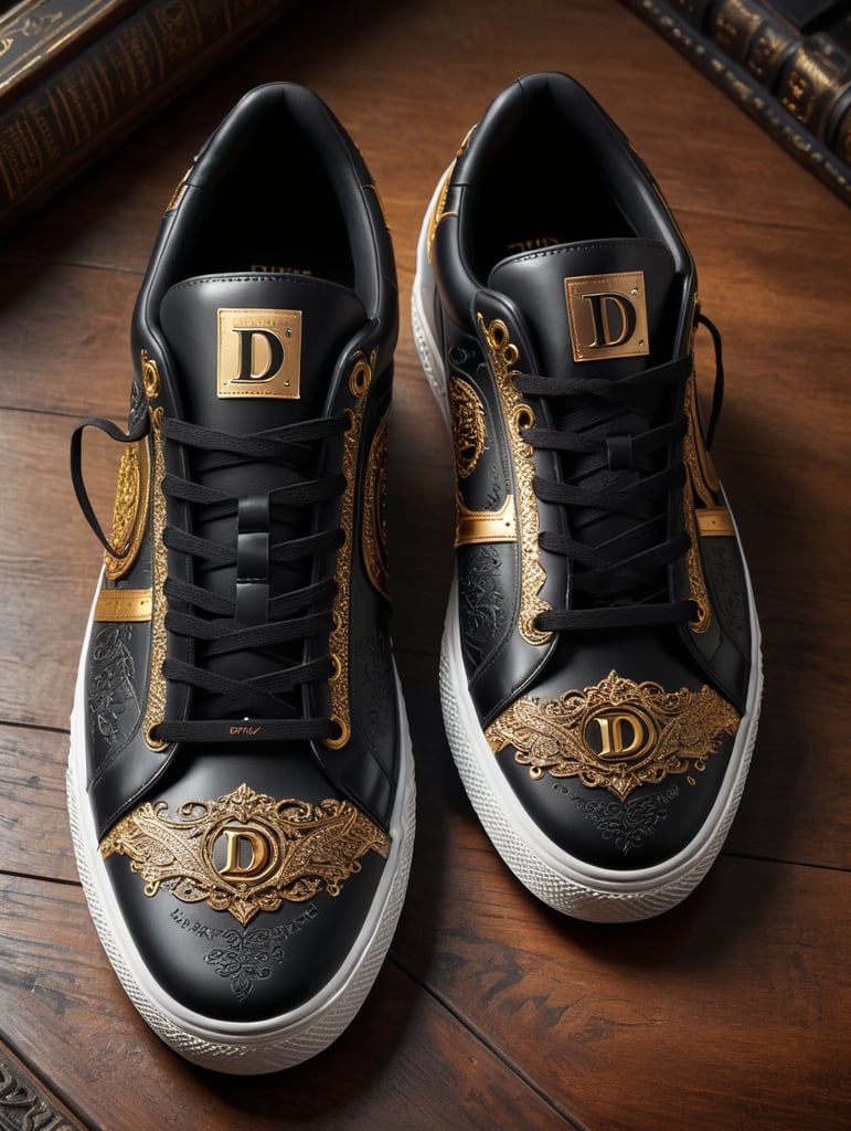 Designer sneakers with the word ‘divine’ clearly inscribed